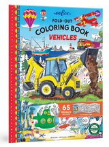 Vehicles Fold Out Coloring Book
