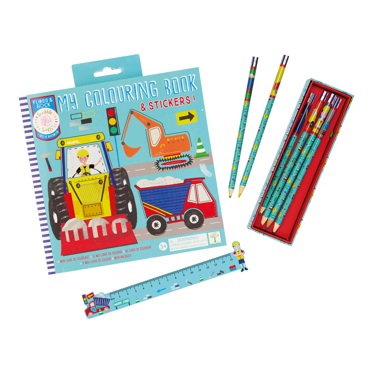 Construction Site Coloring Book