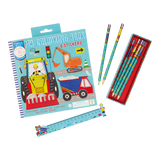 Construction Site Coloring Book
