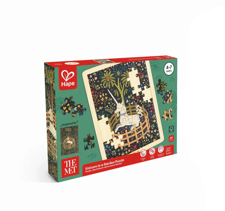 48 pc Unicorn In A Garden Puzzle The Met Series