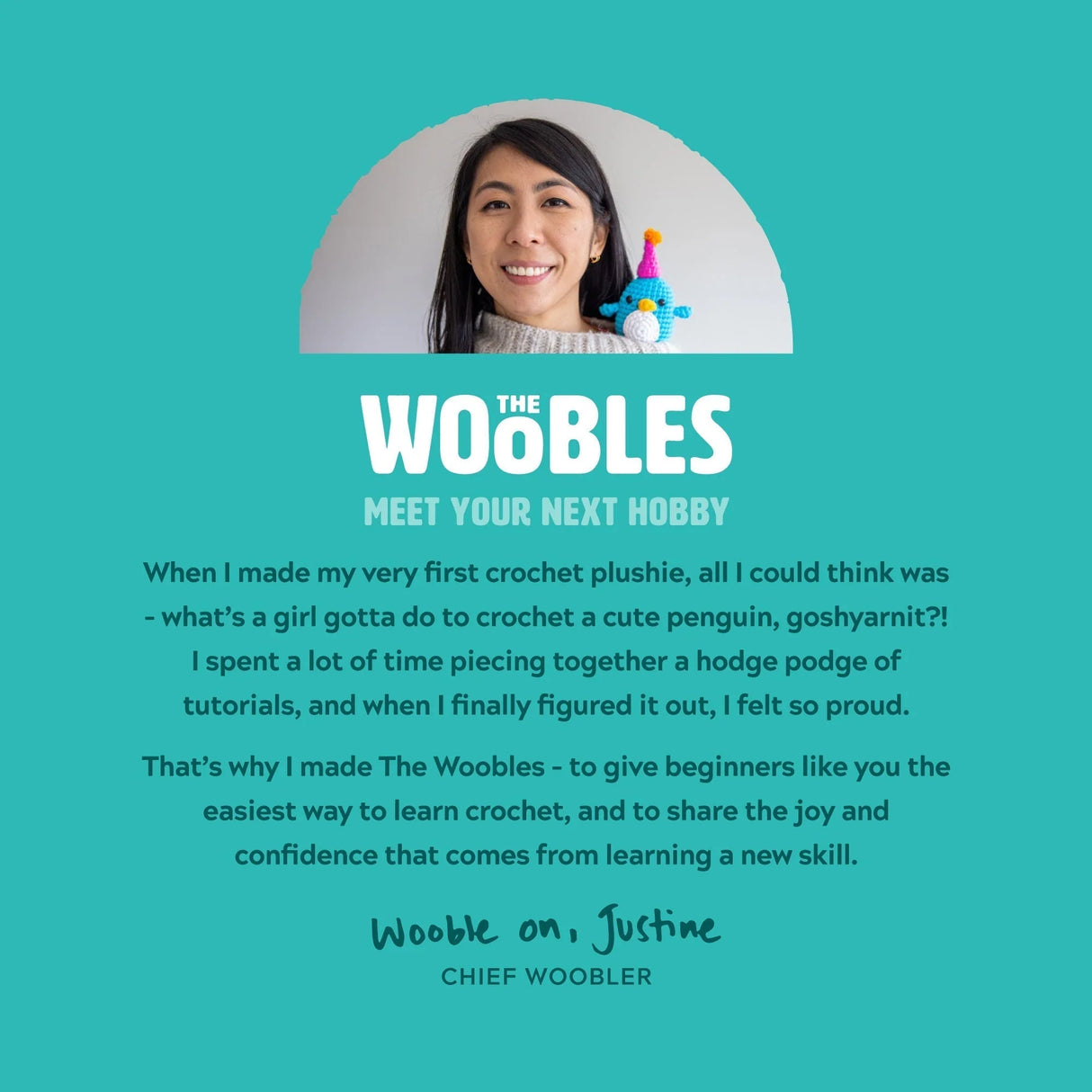 Woobles Ophelia The Monstera Plant Crochet Kit