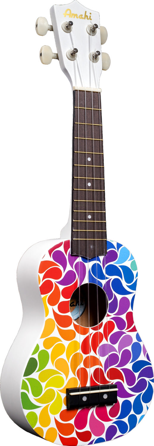 Amahi Soprano Ukulele, Rainbow Flower 