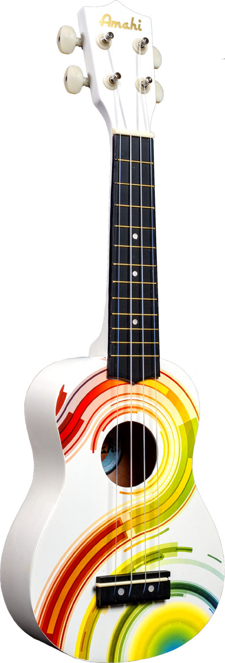 Amahi Soprano Ukulele, Psychedelic Swirl