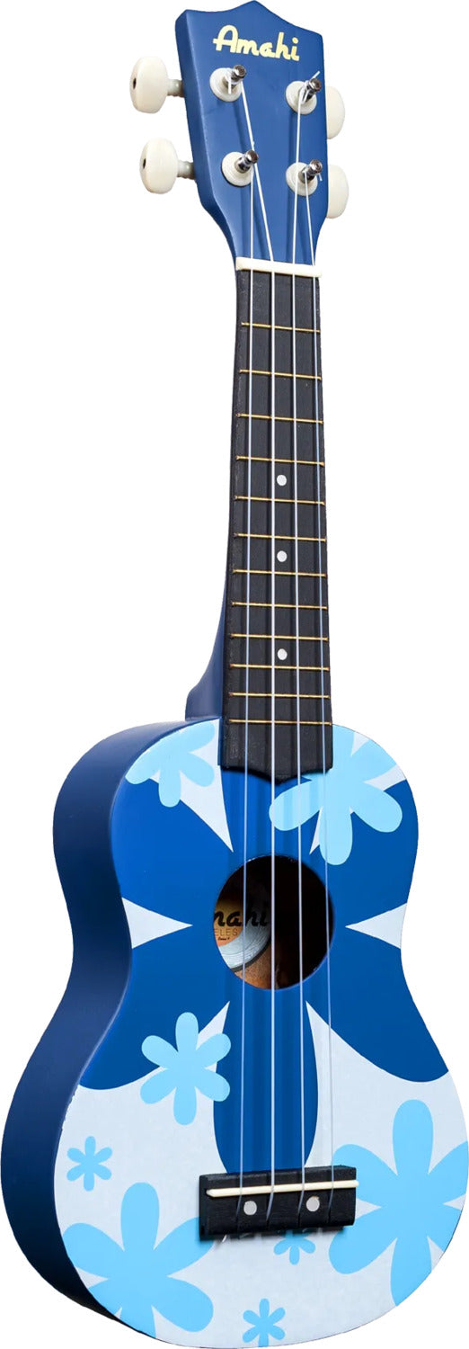 Amahi Amahi Soprano Ukulele, Blue Flower