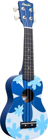 Amahi Amahi Soprano Ukulele, Blue Flower