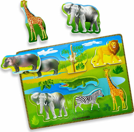 Wooden Puzzle - Safari Animals