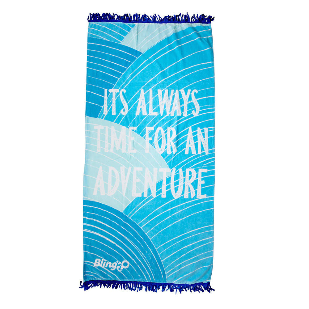 Blue Currents Beach Towel