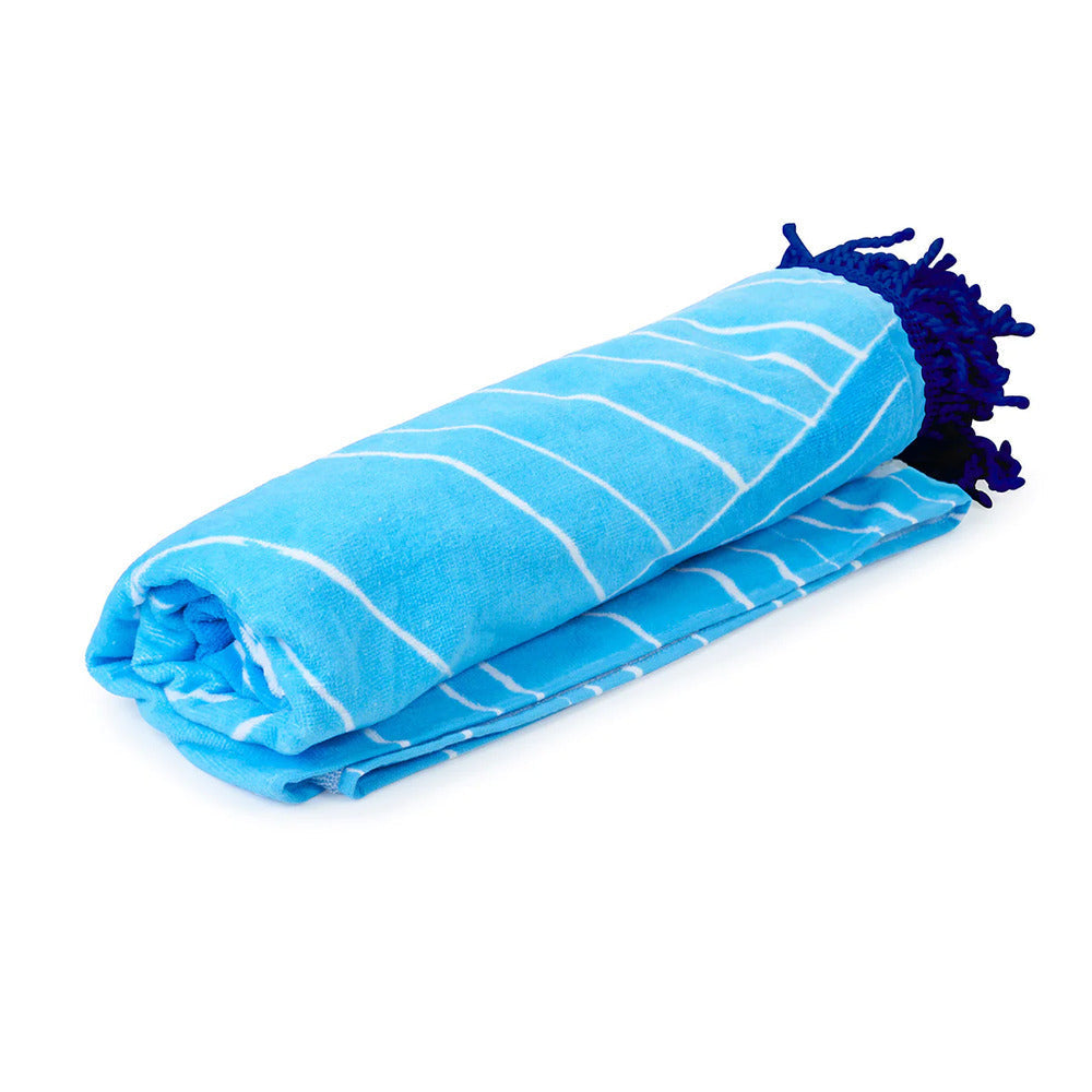 Blue Currents Beach Towel