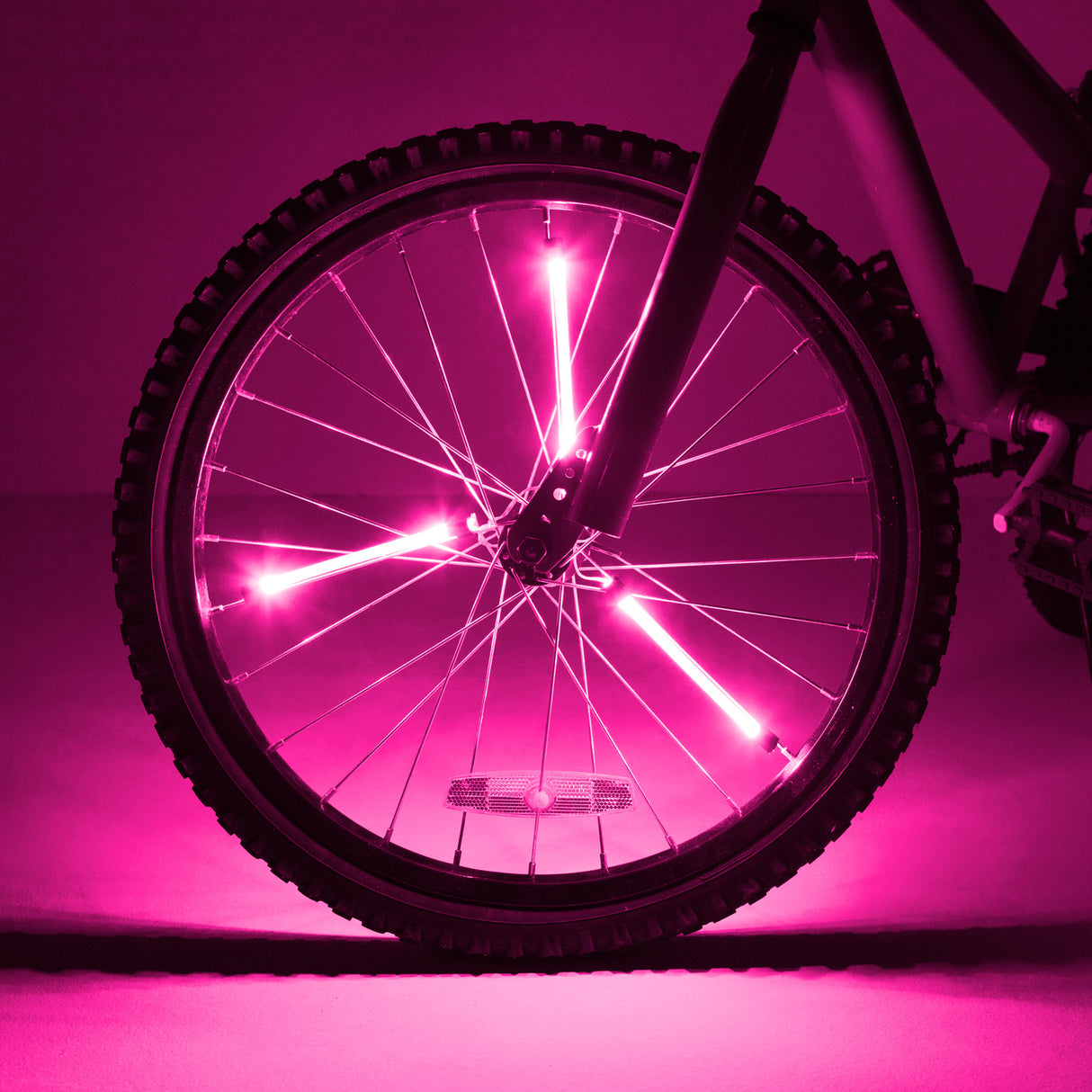 Spinbrightz Kidz LED Solid Pink Spoke Light Tubes