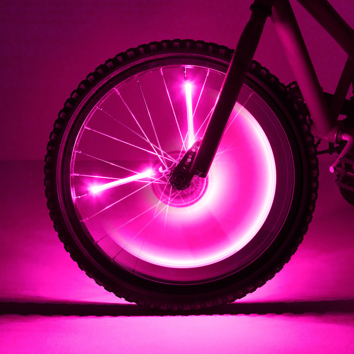 Spinbrightz Kidz LED Solid Pink Spoke Light Tubes