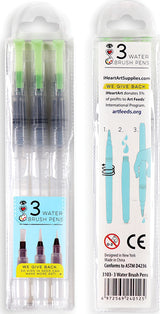 iHeart Art 3 Water Brush Pens Self-moistening Portable Brushes