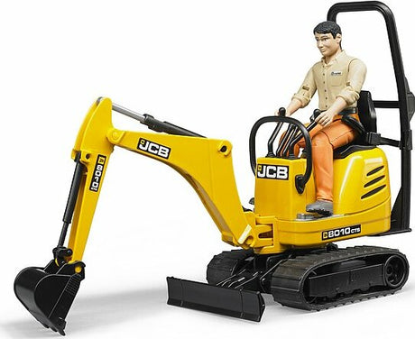 JCB Micro excavator 8010 CTS and Construction worker