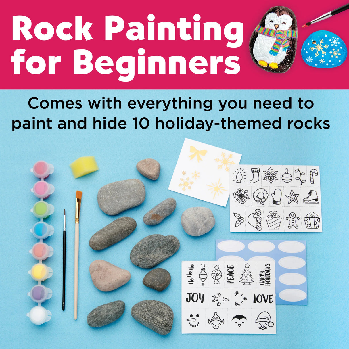 Holiday Hide & Seek Rock Painting