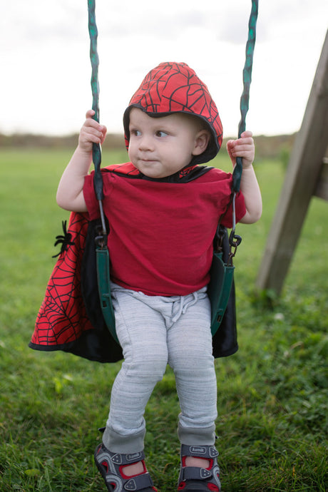 Baby Reversible Spider Bat Cape (Size 2-3T)