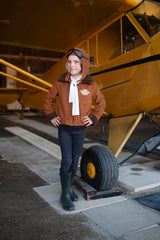 Amelia The Pioneer Pilot Jacket, Hat, Scarf (Size 5-6)