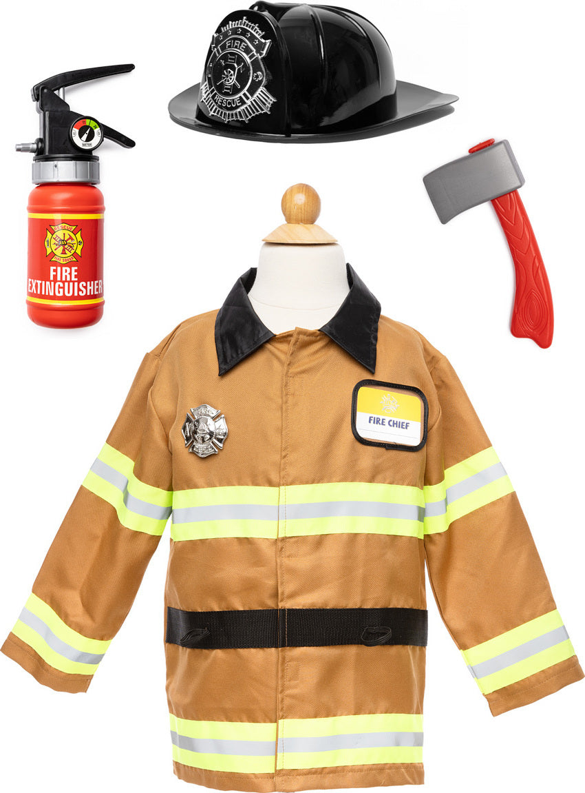 Tan Firefighter Set with Accessories