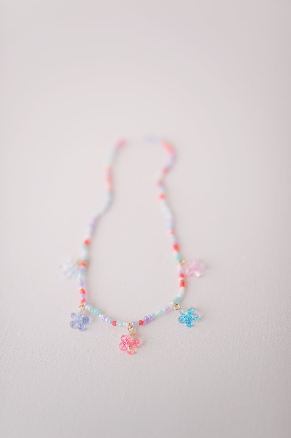 Boutique Shimmer Flower Necklace