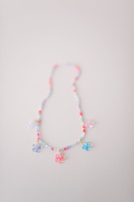 Boutique Shimmer Flower Necklace