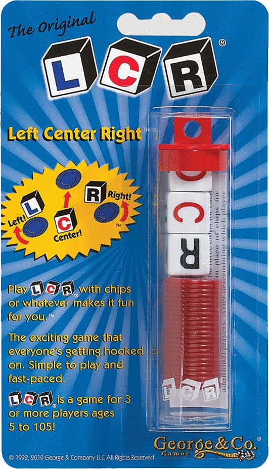Lcr Dice Game Blister Card