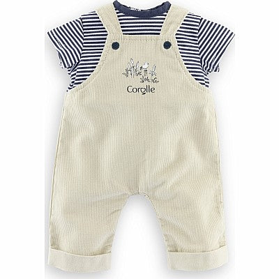 Tshirt And Ecru Overalls 14"