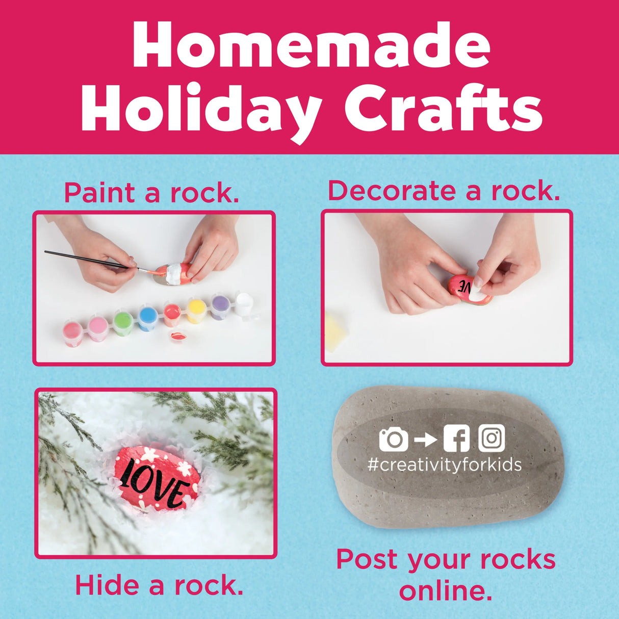 Holiday Hide & Seek Rock Painting