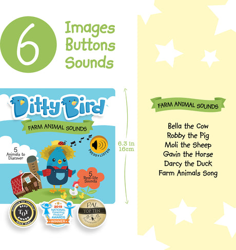 Ditty Bird Baby Sound Book: Farm Animal Sounds