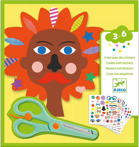 Djeco Hair Dresser Sticker Collage Activity