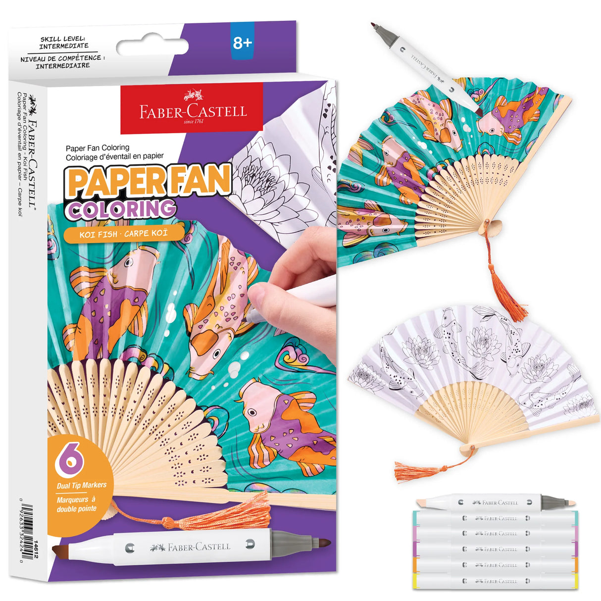 Koi Fish Paper Fan Coloring
