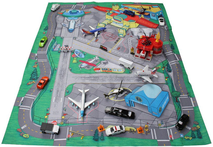 Large Airport Playmat 41 1/4 X 31 1/2 Inches