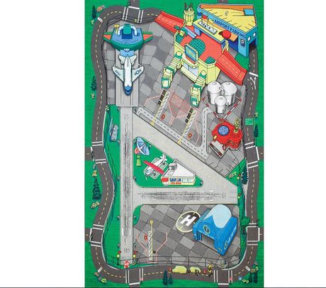 Large Airport Playmat 41 1/4 X 31 1/2 Inches