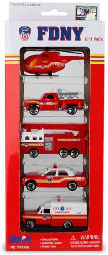 FDNY 5 Piece Vehicle Gift Set