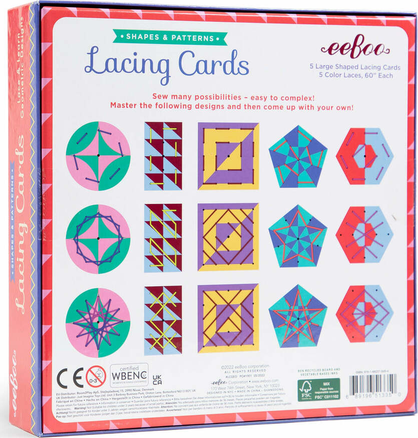 Shapes & Patterns Lacing Cards