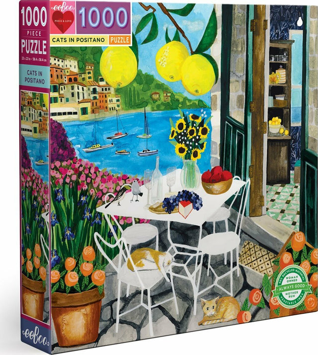 Cats In Positano 1000 Piece Puzzle