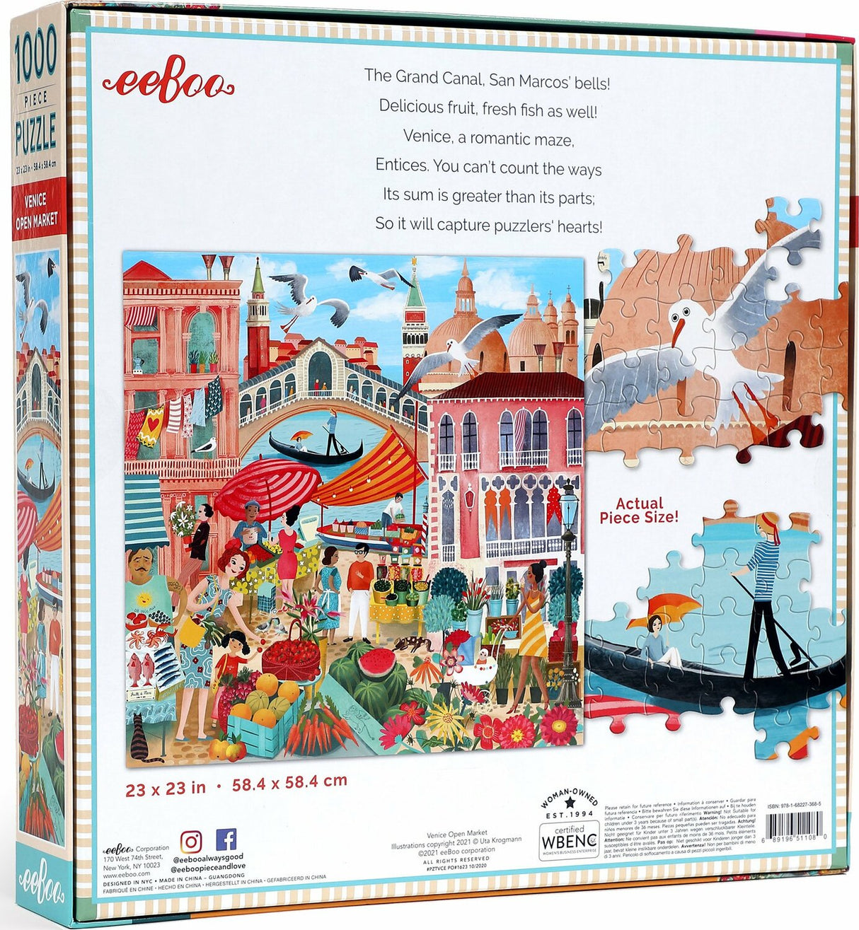 Venice Open Market 1000 Piece Puzzle