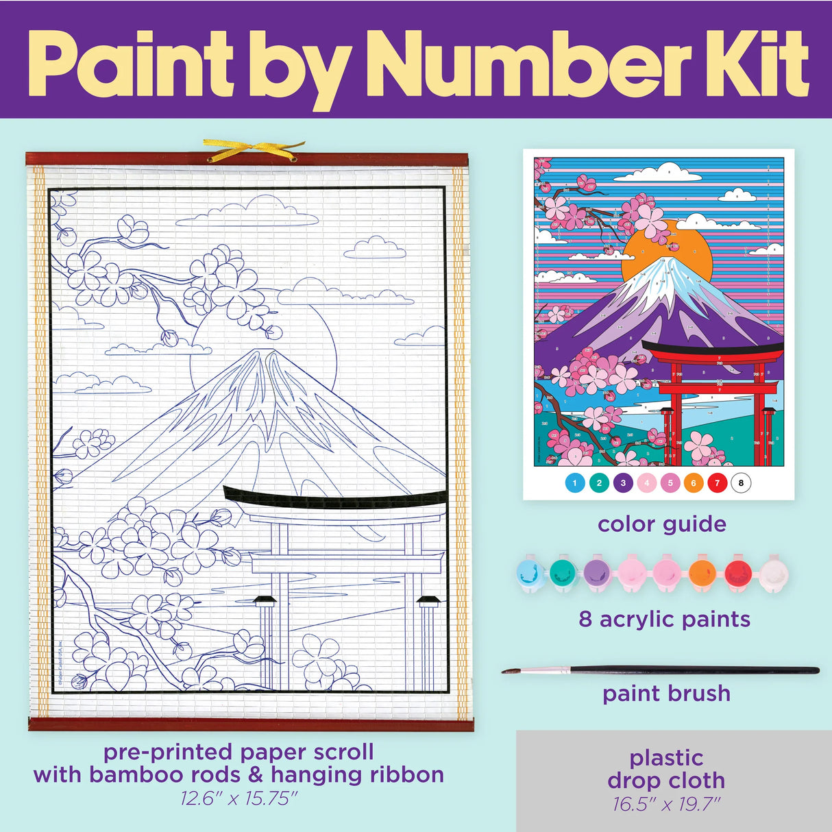 Mt Fuji Paper Scroll Coloring