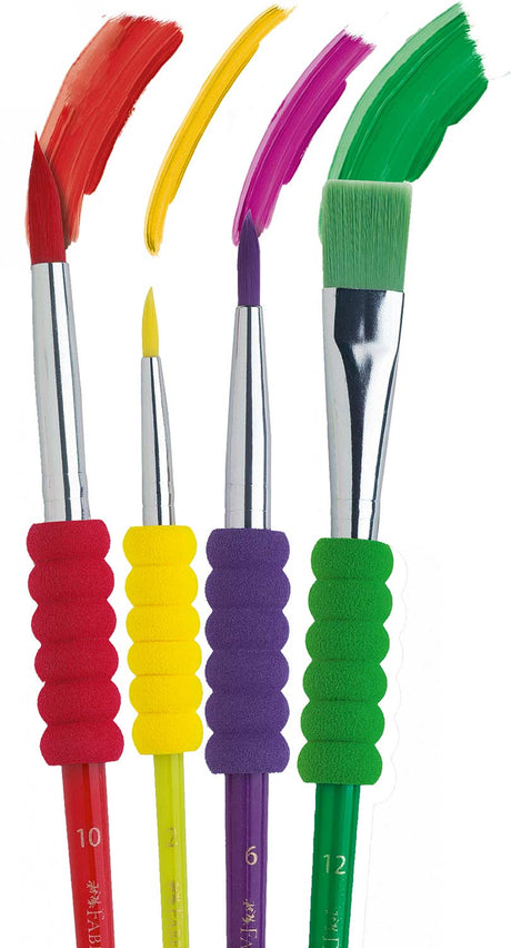 4 Pack Soft Grip Brushes