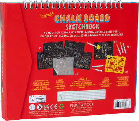 Construction Chalkboard Sketchbook