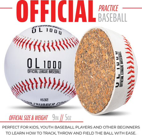 OL1000 Practice Baseball White