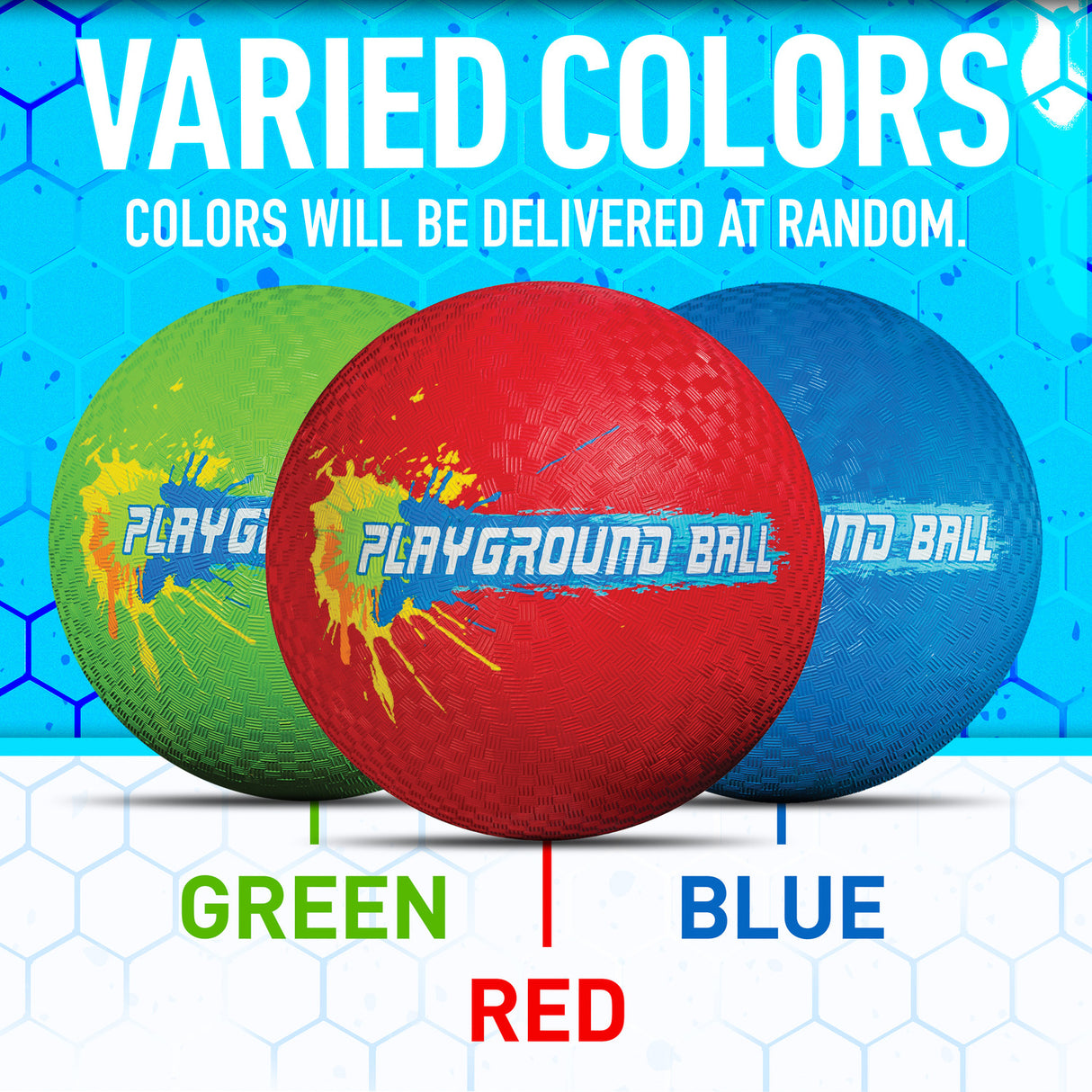 Four Square Playground Ball (Assorted Colors)