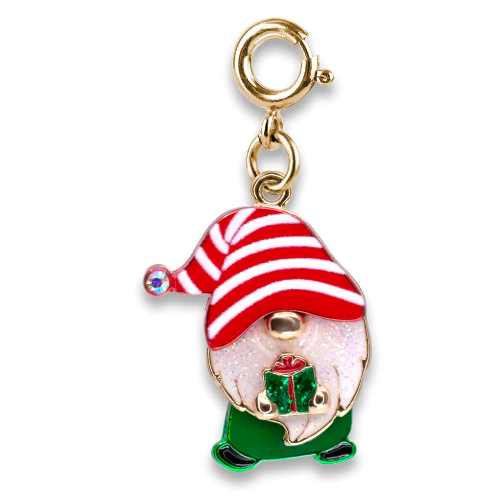 Gold Swivel Christmas Gnome Charm