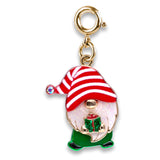 Gold Swivel Christmas Gnome Charm