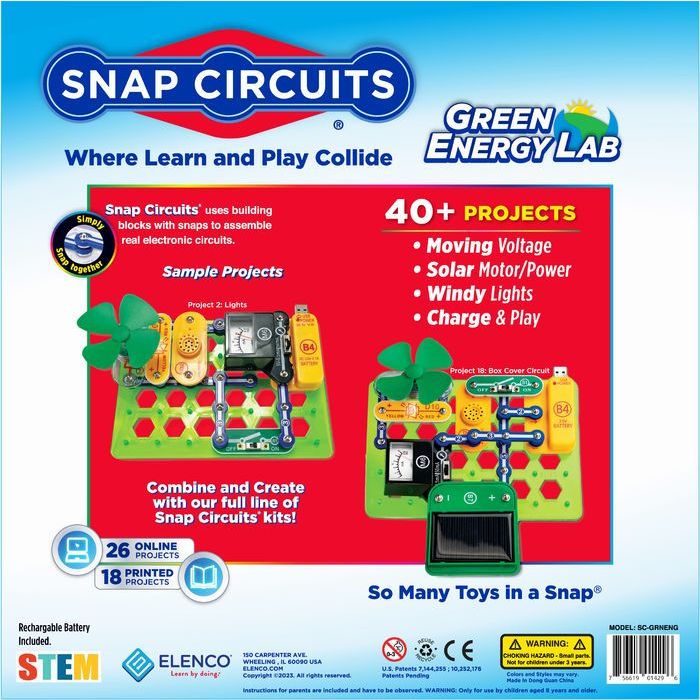 Snap Circuits Green Energy Lab – Fun Stuff Toys