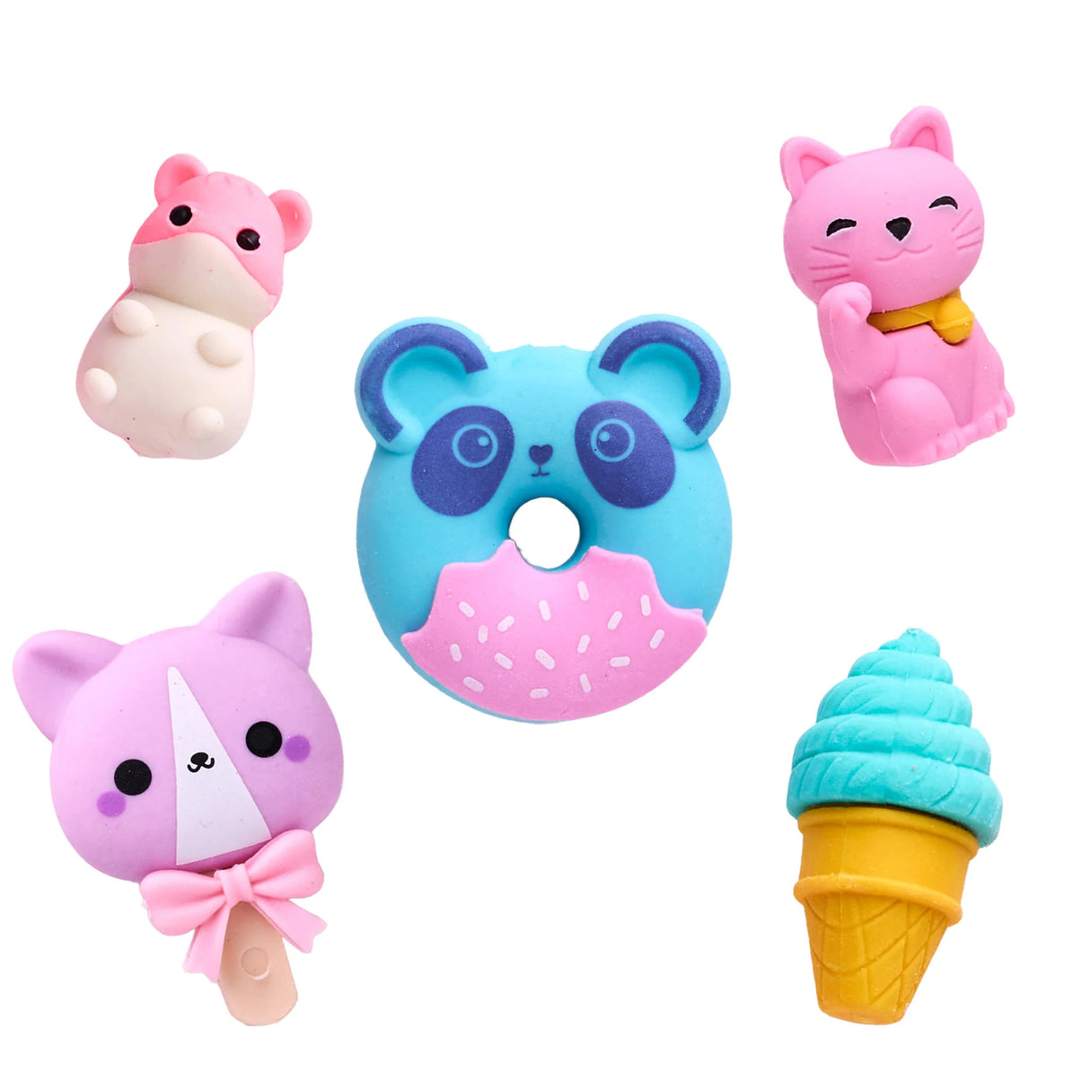 Kawaii Desk Pets Eraser Set
