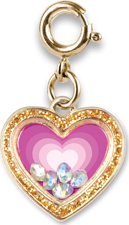 Gold Heart Shaker Charm