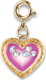 Gold Heart Shaker Charm