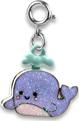 Glitter Whale Charm