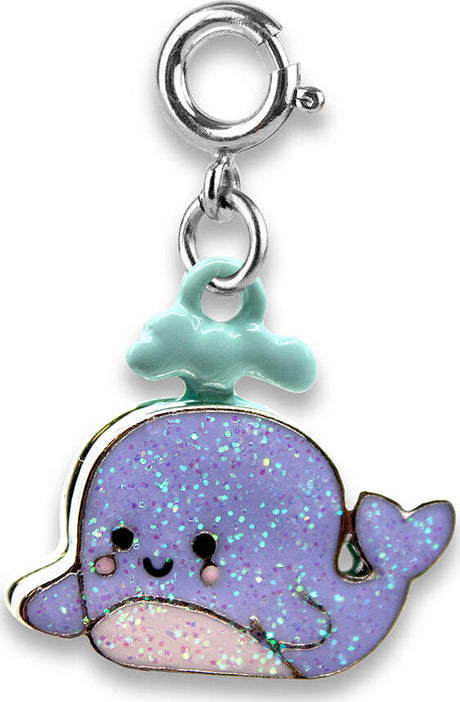 Glitter Whale Charm