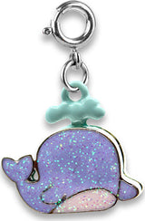 Glitter Whale Charm