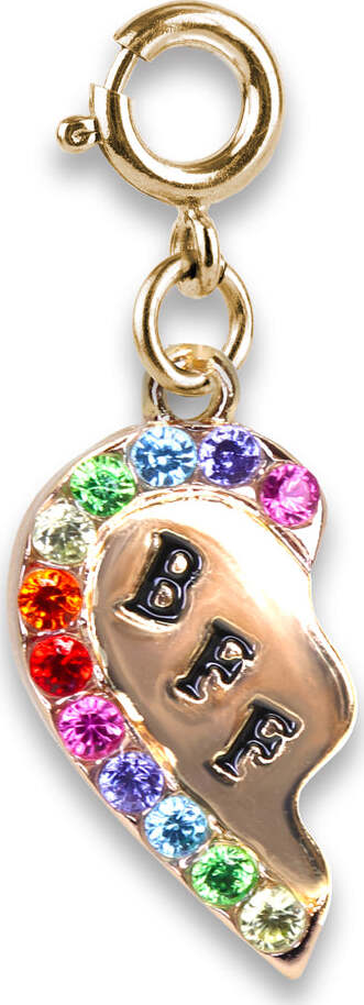 Gold BFF Broken Heart Charm