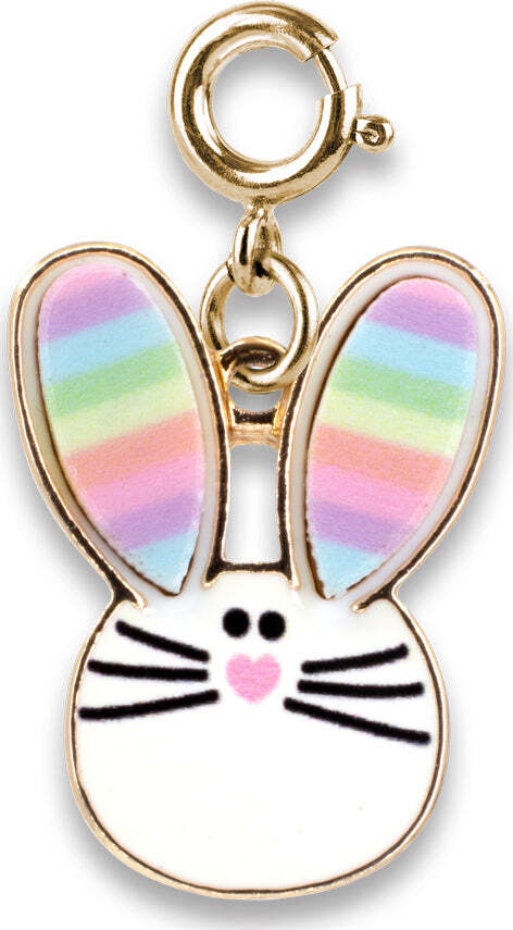 Gold Rainbow Bunny Charm